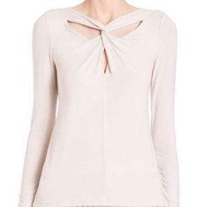 BCBGMAXAZRIA Adrian Knit Tie-Neck Top